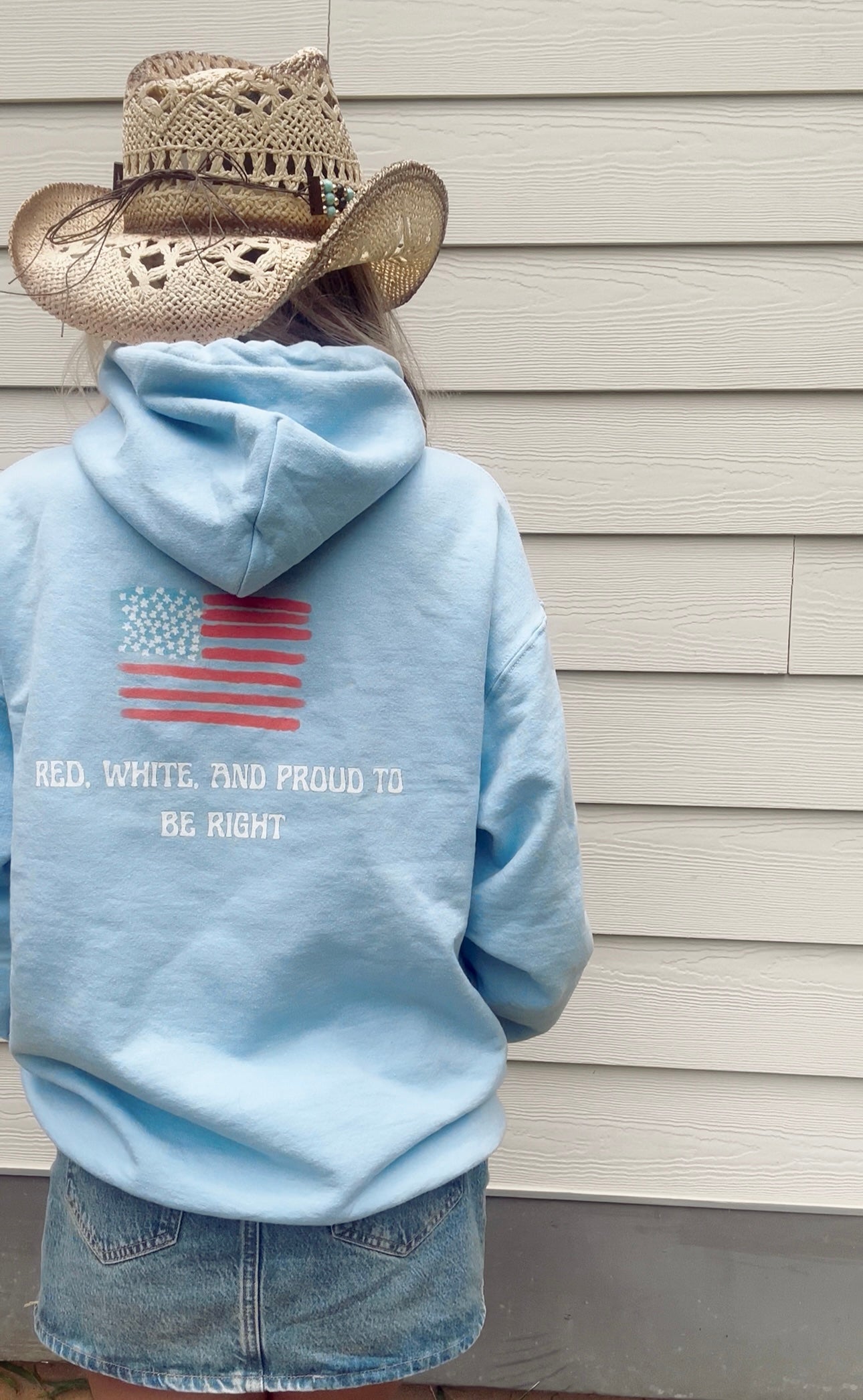 Red, White, and Proud To Be Right Hoodie