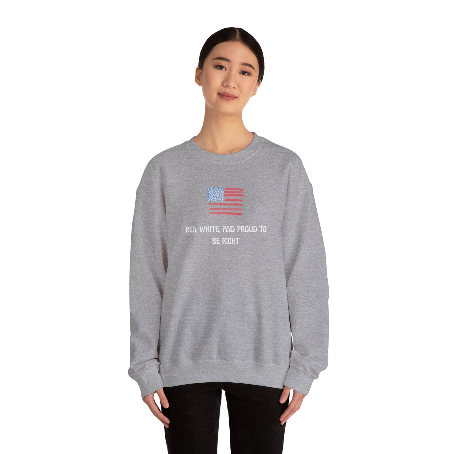 Red, White, And Proud To Be Right Crewneck
