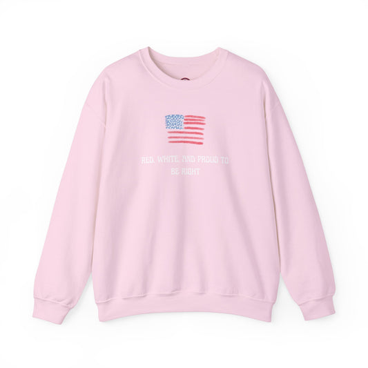 Red, White, And Proud To Be Right Crewneck